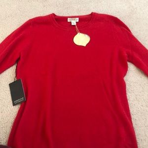 Red  cashmere turtle neck